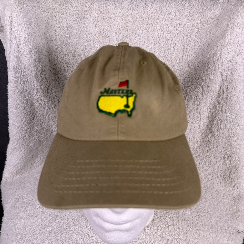 Masters Mens Golf Hat Adjustable Cotton American Needle Augusta National Tan